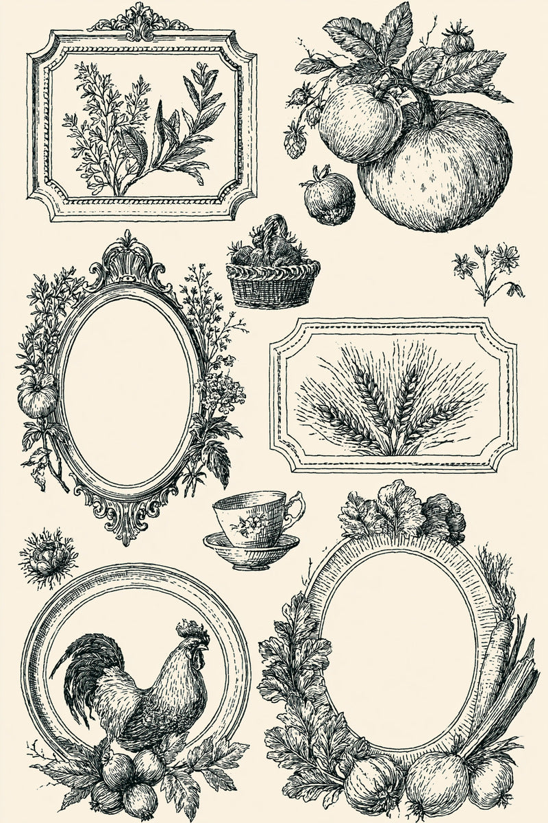 Farmhouse Pantry Label Set Kitchen 02 from Kitchen Towels & Aprons Embroidery Book 3, a digital embroidery design reference for machine embroidery designs, embroidery patterns and frames and monogram spaces.