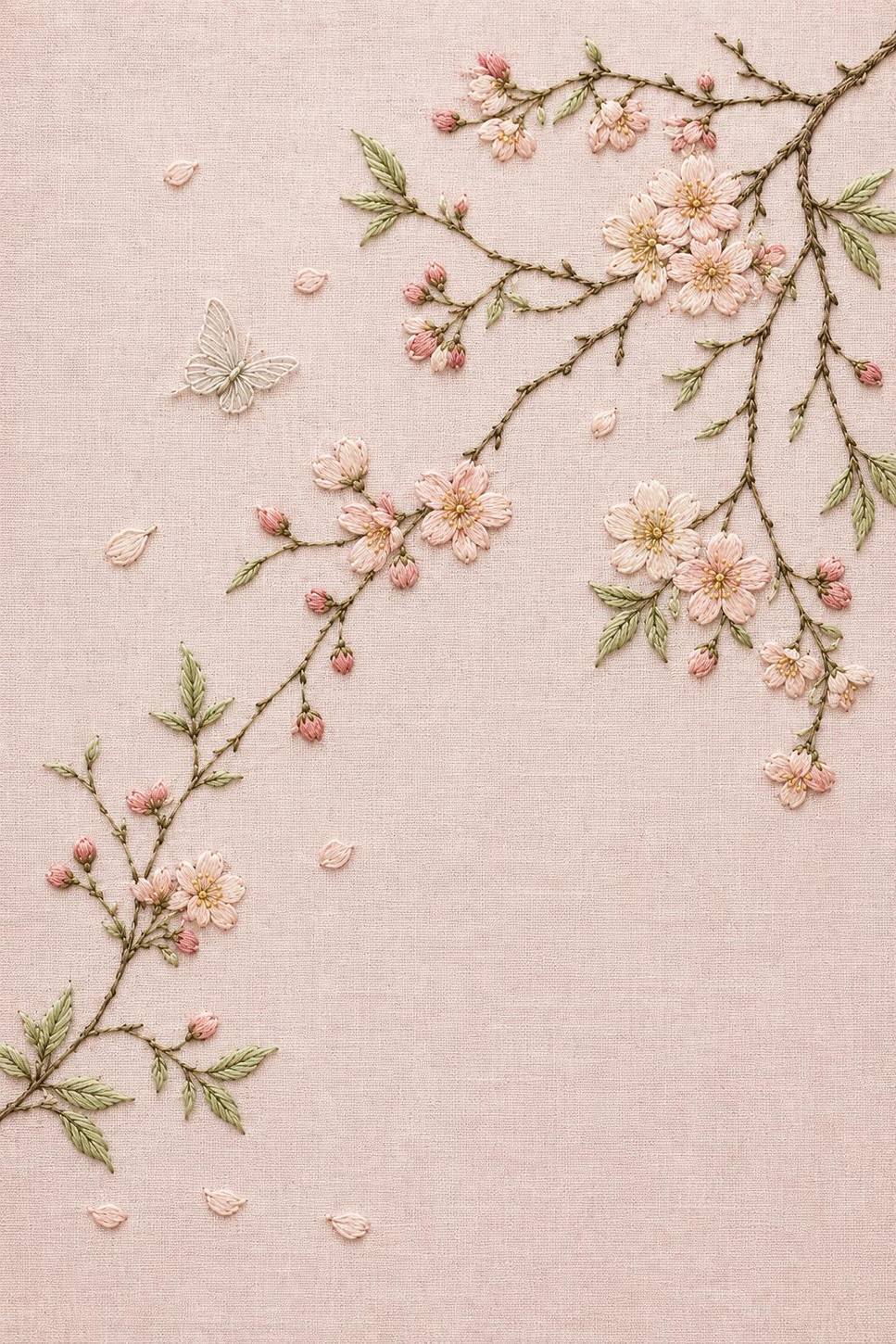 Blossom, Lavender & Porcelain Garden included design one for the five-pattern hand embroidery bundle