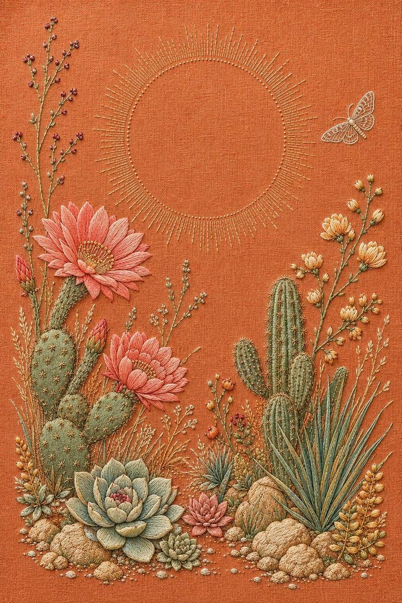 Blossom, Lavender & Porcelain Garden included design three for the five-pattern hand embroidery bundle