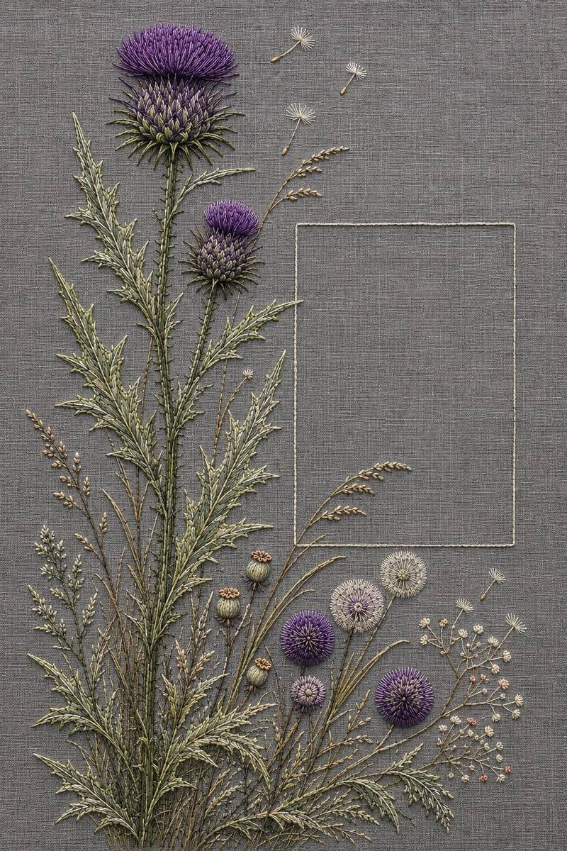 Iris, Camellia & Wild Orchid included design four for the five-pattern hand embroidery bundle