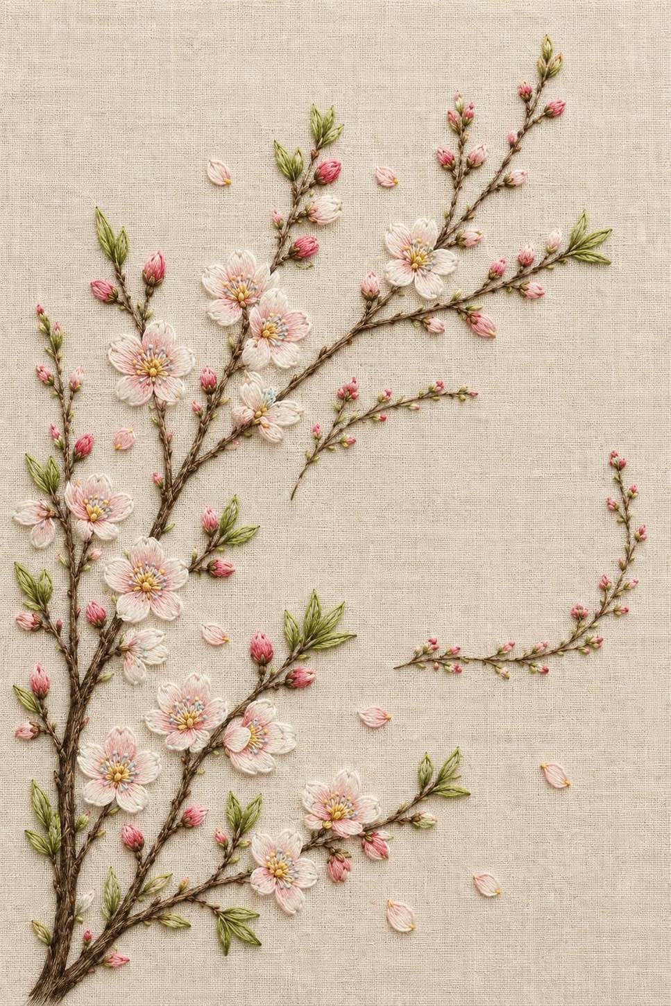 Wild Rose, Bluebell & Spring Garden included design four for the five-pattern hand embroidery bundle