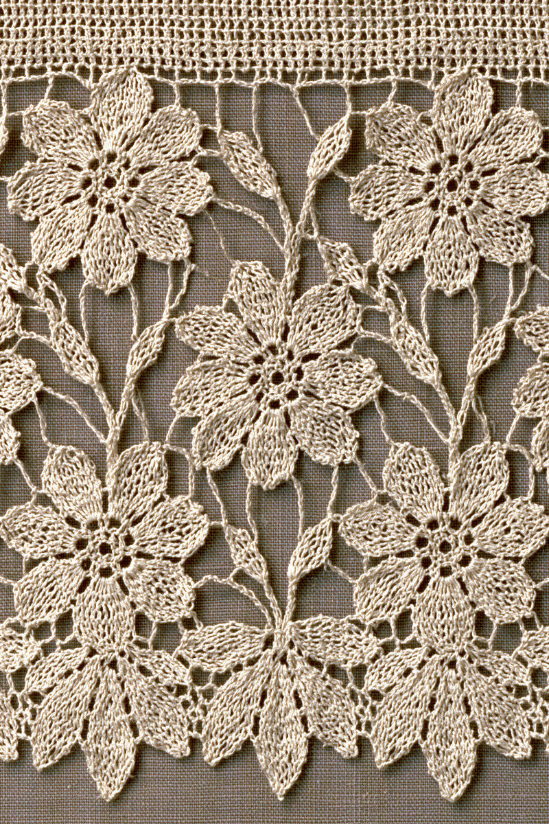 Floral Crochet Table Linen Border from Crochet Lace Borders & Edgings Book 4, a digital embroidery design reference for machine embroidery designs, embroidery patterns and border and edge embroidery.