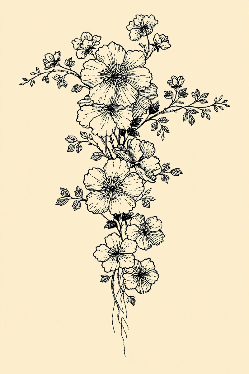 Floral Runner End Design from Napkins, Table Runners & Kitchen Linens Book 4, a digital embroidery design reference for machine embroidery designs, embroidery patterns and border and edge embroidery.