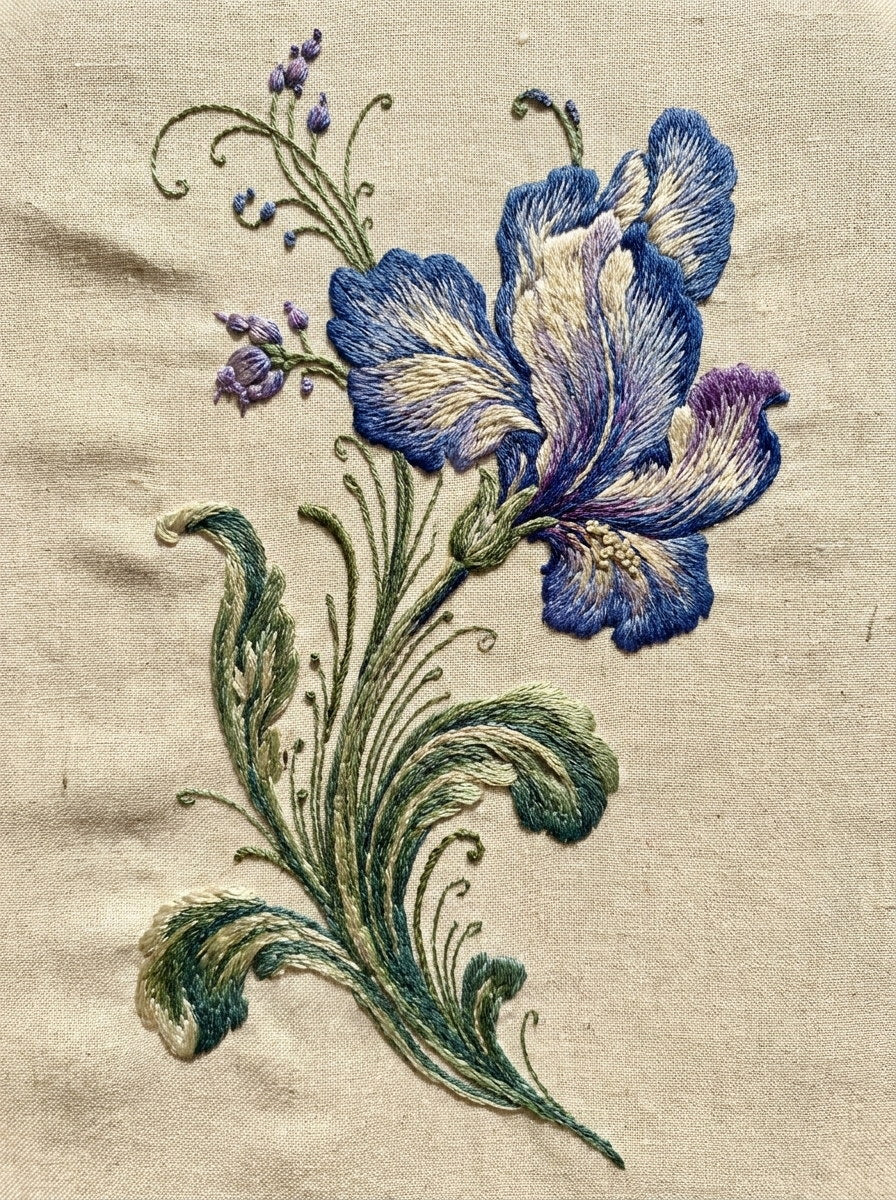 Floral Scroll Petal Motif from Baroque Scrollwork & Luxury Ornament Book 1, a digital embroidery design reference for machine embroidery designs, embroidery patterns and botanical and floral embroidery.