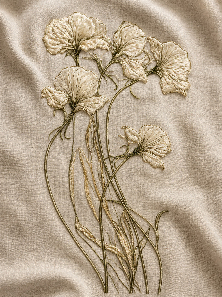 Flowing Blouse Front Motif 02 from Art Nouveau Needlework Book 4, a digital embroidery design reference for machine embroidery designs, embroidery patterns and garment placement ideas.