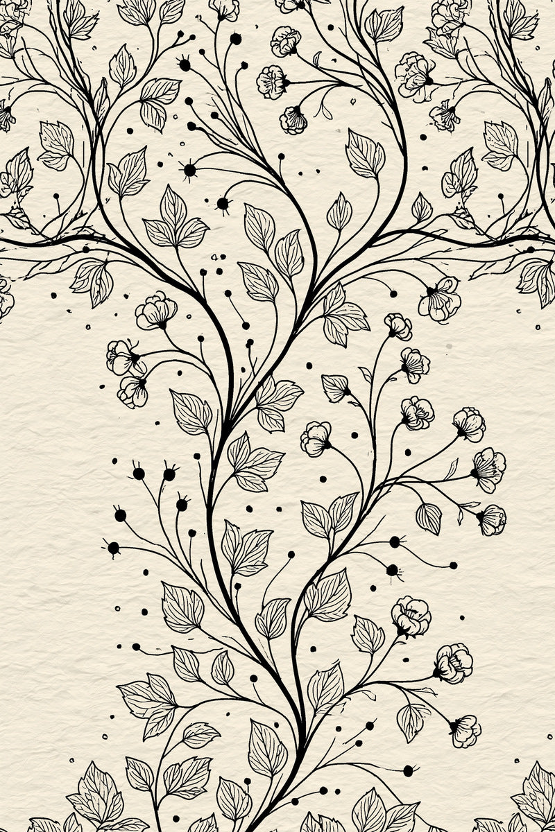 Flowing Mini Border Unit Art from Art Nouveau Botanical Embroidery Book 1, a digital embroidery design reference for machine embroidery designs, embroidery patterns and border and edge embroidery.