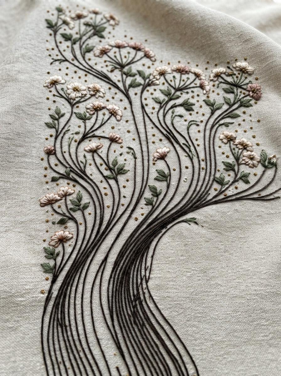Flowing Mini Border Unit Art from Art Nouveau Botanical Embroidery Book 3, a digital embroidery design reference for machine embroidery designs, embroidery patterns and border and edge embroidery.