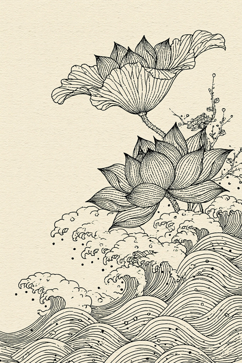Flowing Wave Border East Asian from East Asian Inspired Embroidery Book 4, a digital embroidery design reference for machine embroidery designs, embroidery patterns and border and edge embroidery.