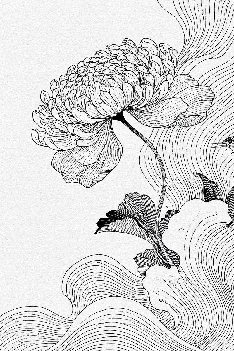 Flowing Wave Border East Asian from East Asian Inspired Embroidery Book 6, a digital embroidery design reference for machine embroidery designs, embroidery patterns and border and edge embroidery.