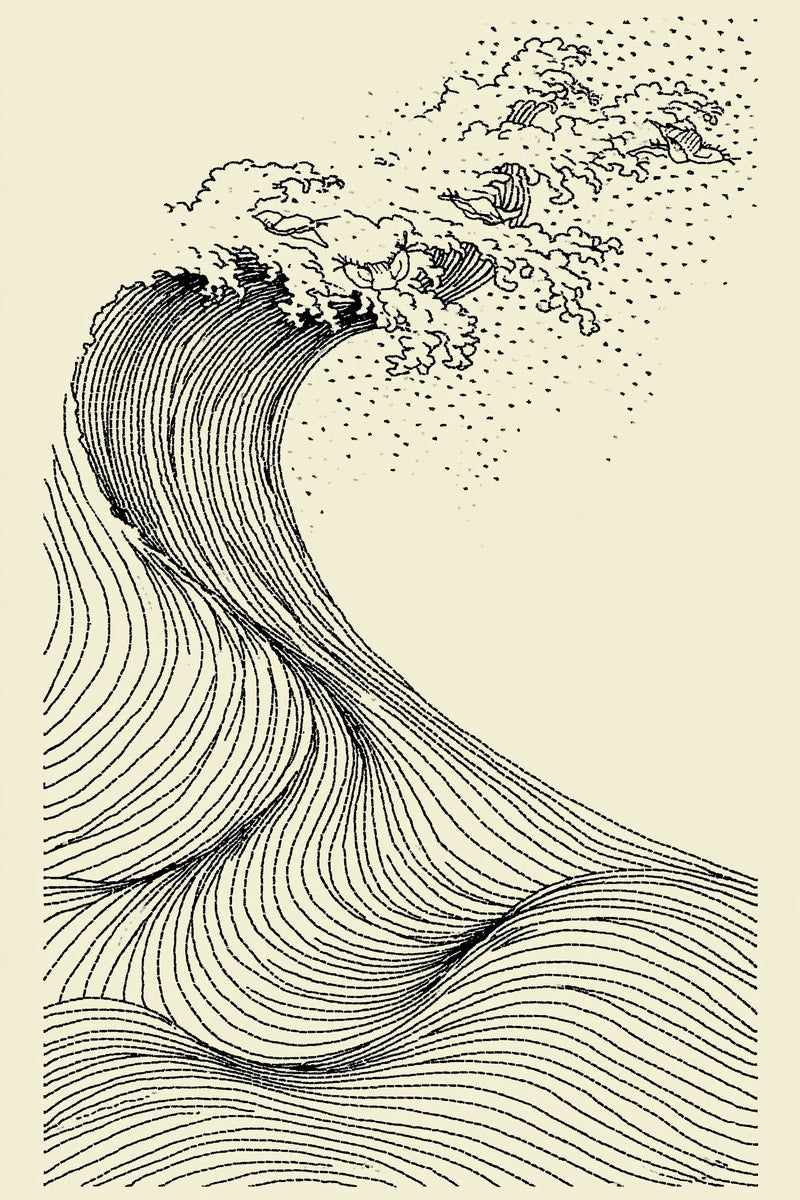 Flowing Wave Motif East Asian from East Asian Inspired Embroidery Book 3, a digital embroidery design reference for machine embroidery designs, embroidery patterns and embroidery design reference.