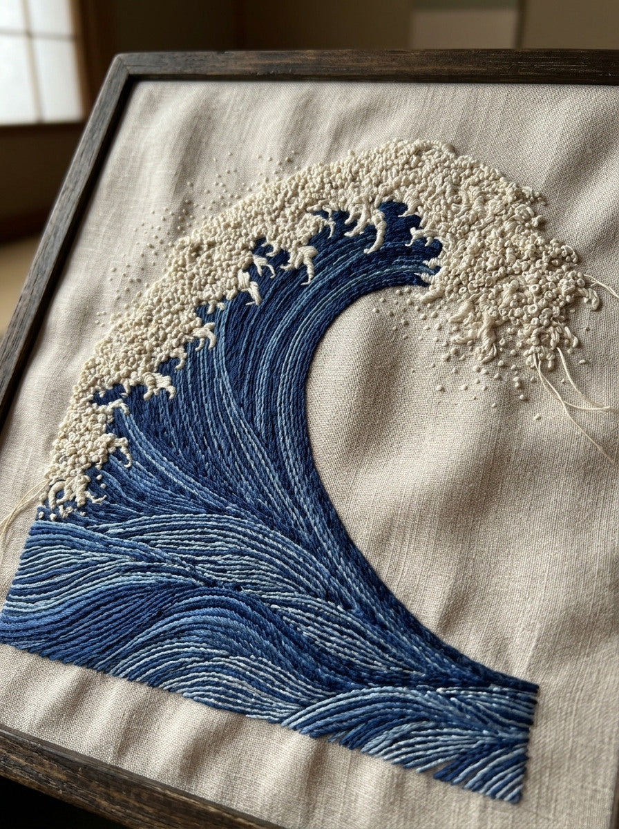 Flowing Wave Motif East Asian from East Asian Inspired Embroidery Book 2, a digital embroidery design reference for machine embroidery designs, embroidery patterns and embroidery design reference.