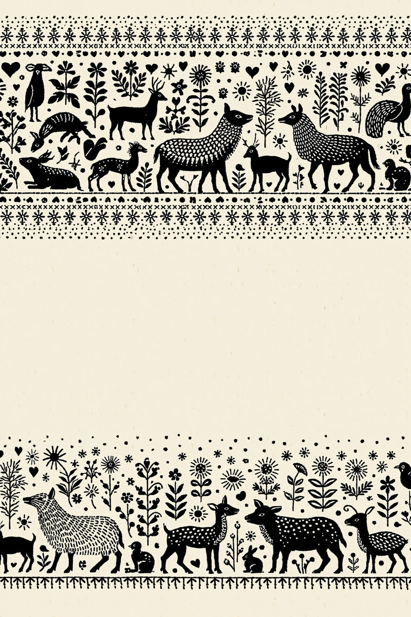 Folk Animal Border Global Folk from Global Folk Art Embroidery Book 3, a digital embroidery design reference for machine embroidery designs, embroidery patterns and border and edge embroidery.