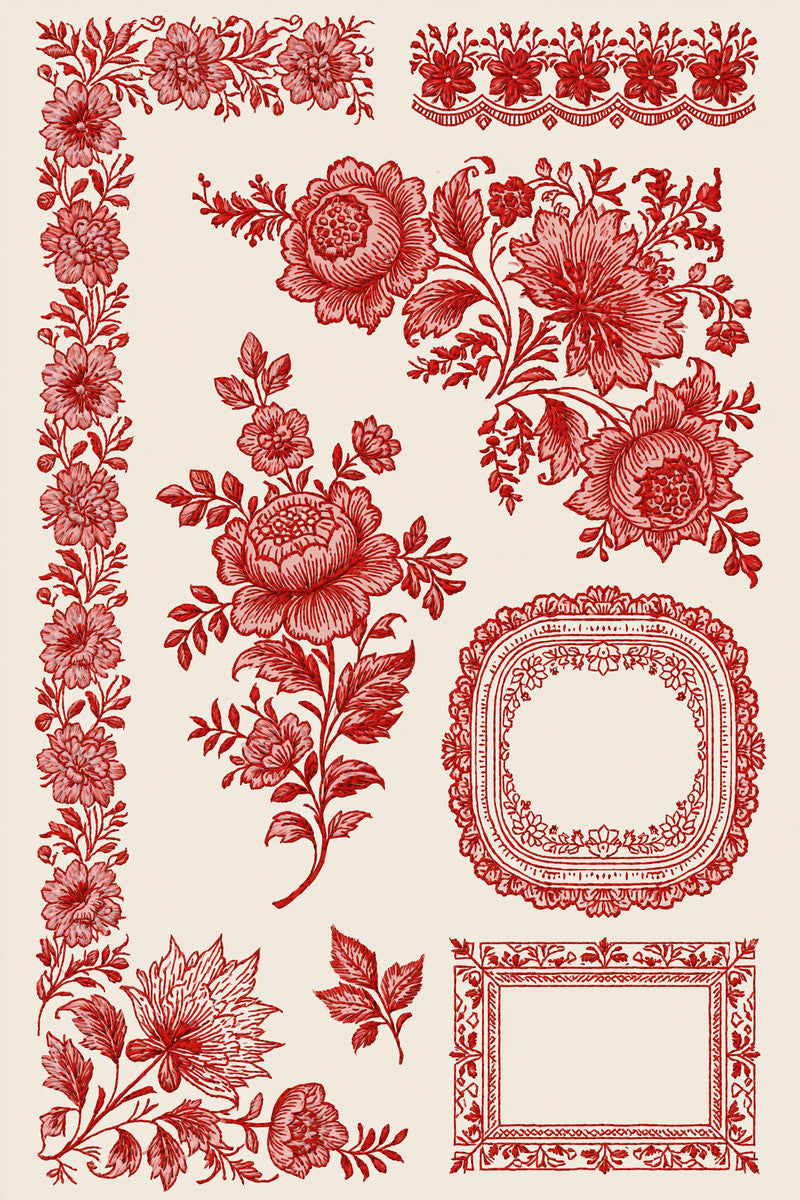 Folk Border Corner And Frame from Hungarian & Slavic Embroidery Motifs Book 1, a digital embroidery design reference for machine embroidery designs, embroidery patterns and border and edge embroidery.