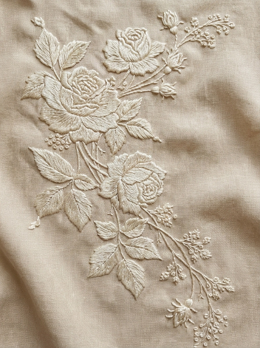 French Bed Linen Corner French from French Embroidery & La Broderie Blanche Book 2, a digital embroidery design reference for machine embroidery designs, embroidery patterns and corner embroidery.