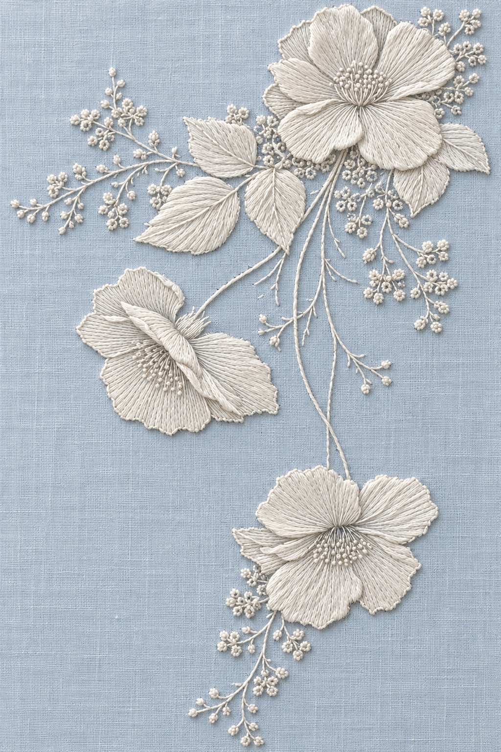 French Bed Linen Corner | French Embroidery & La Broderie Blanche Book 1 | Hand embroidery example