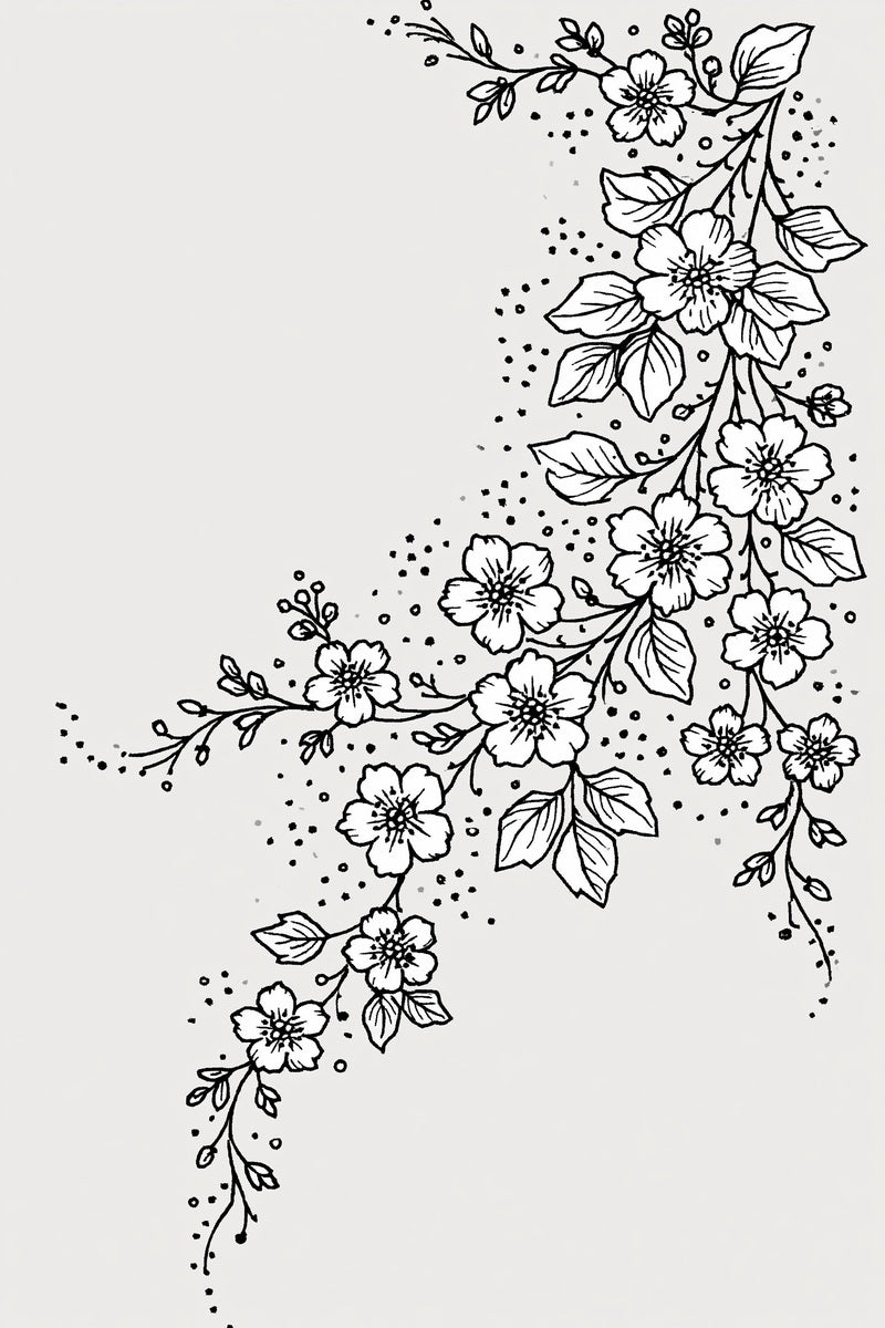 French Floral Corner Accent French from French Embroidery & La Broderie Blanche Book 1, a digital embroidery design reference for machine embroidery designs, embroidery patterns and corner embroidery.