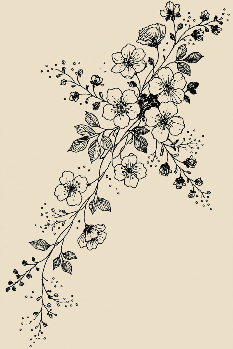 French Floral Corner Accent French from French Embroidery & La Broderie Blanche Book 8, a digital embroidery design reference for machine embroidery designs, embroidery patterns and corner embroidery.