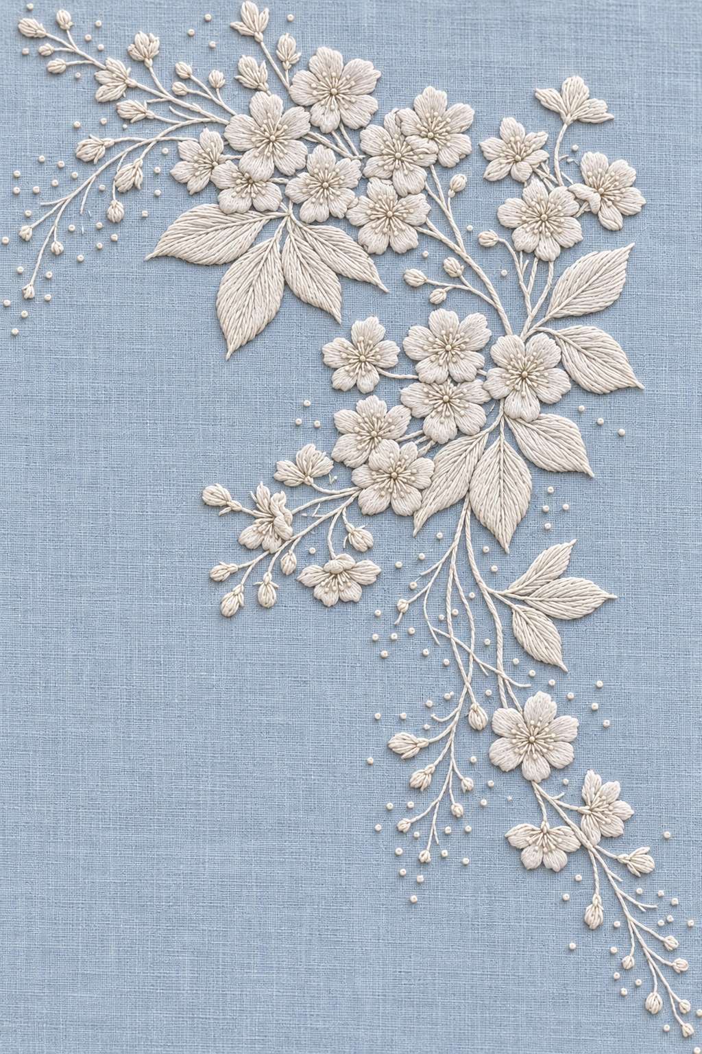 French Floral Corner Accent | French Embroidery & La Broderie Blanche Book 5 | Hand embroidery example