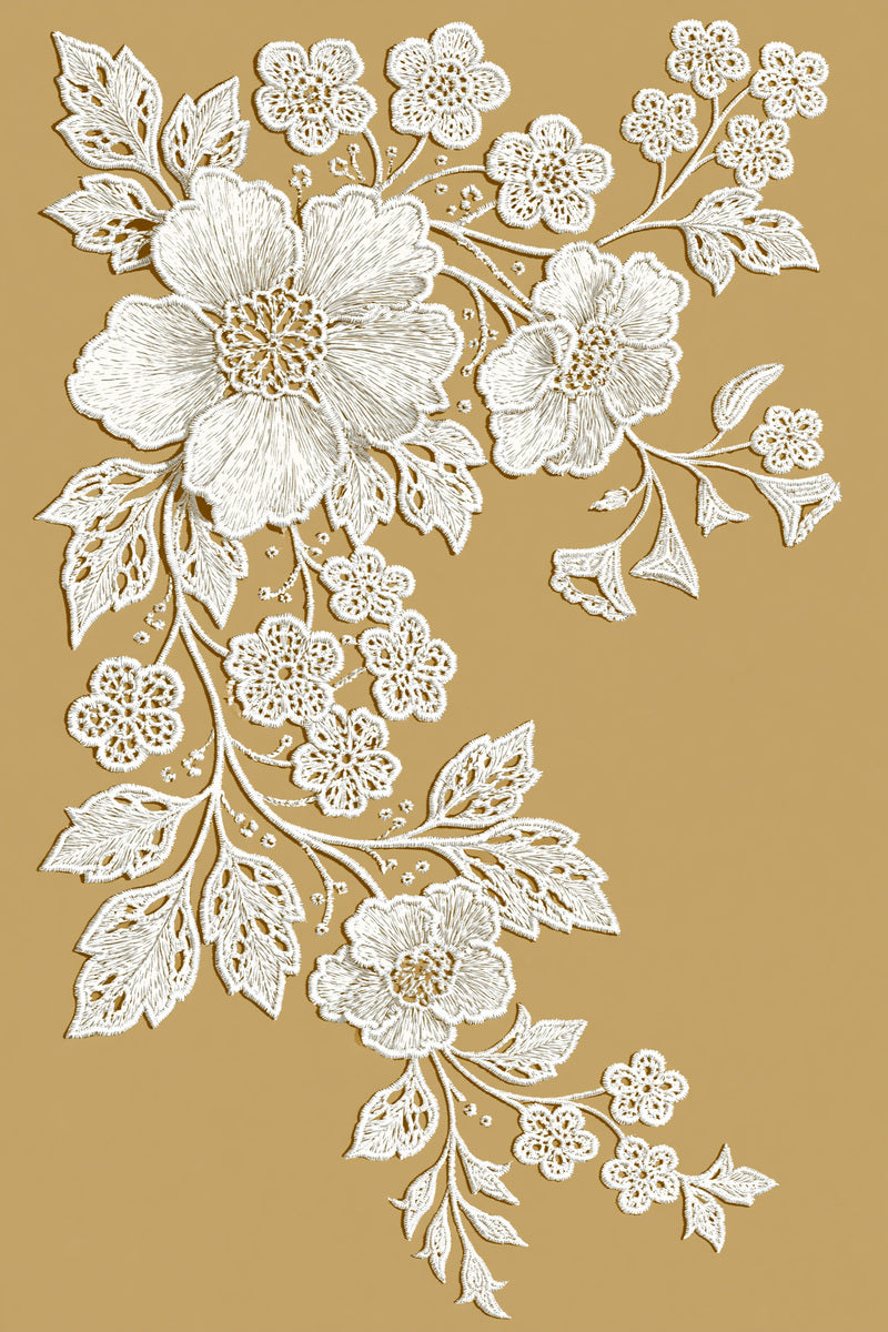 French Pillow Corner Motif French from French Embroidery & La Broderie Blanche Book 2, a digital embroidery design reference for machine embroidery designs, embroidery patterns and corner embroidery.