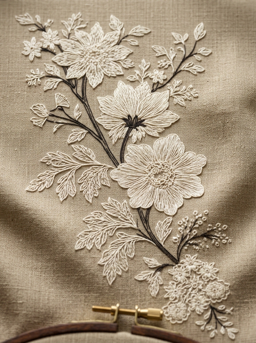 French Pillow Corner Motif French from French Embroidery & La Broderie Blanche Book 8, a digital embroidery design reference for machine embroidery designs, embroidery patterns and corner embroidery.