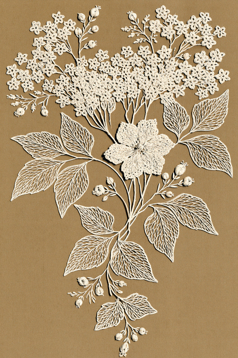 French Table Runner End Motif from French Embroidery & La Broderie Blanche Book 4, a digital embroidery design reference for machine embroidery designs, embroidery patterns and border and edge embroidery.