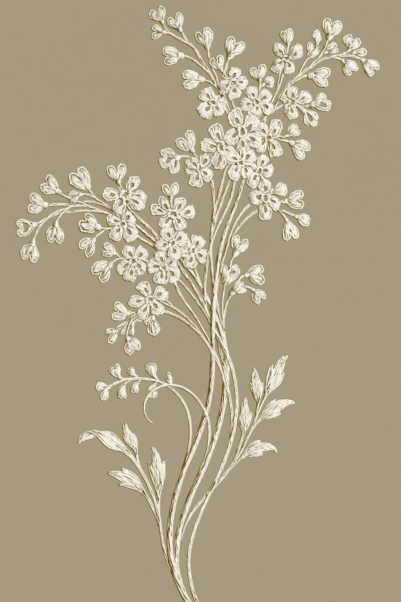 French Whitework Floral Sprig French 02 from French Embroidery & La Broderie Blanche Book 2, a digital embroidery design reference for machine embroidery designs, embroidery patterns and lace and broderie details.