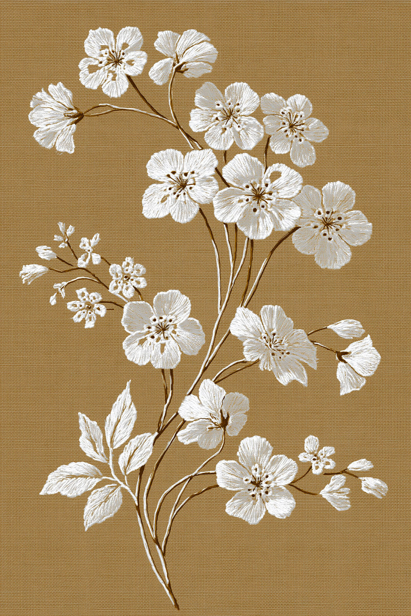 French Whitework Floral Sprig French from French Embroidery & La Broderie Blanche Book 4, a digital embroidery design reference for machine embroidery designs, embroidery patterns and lace and broderie details.