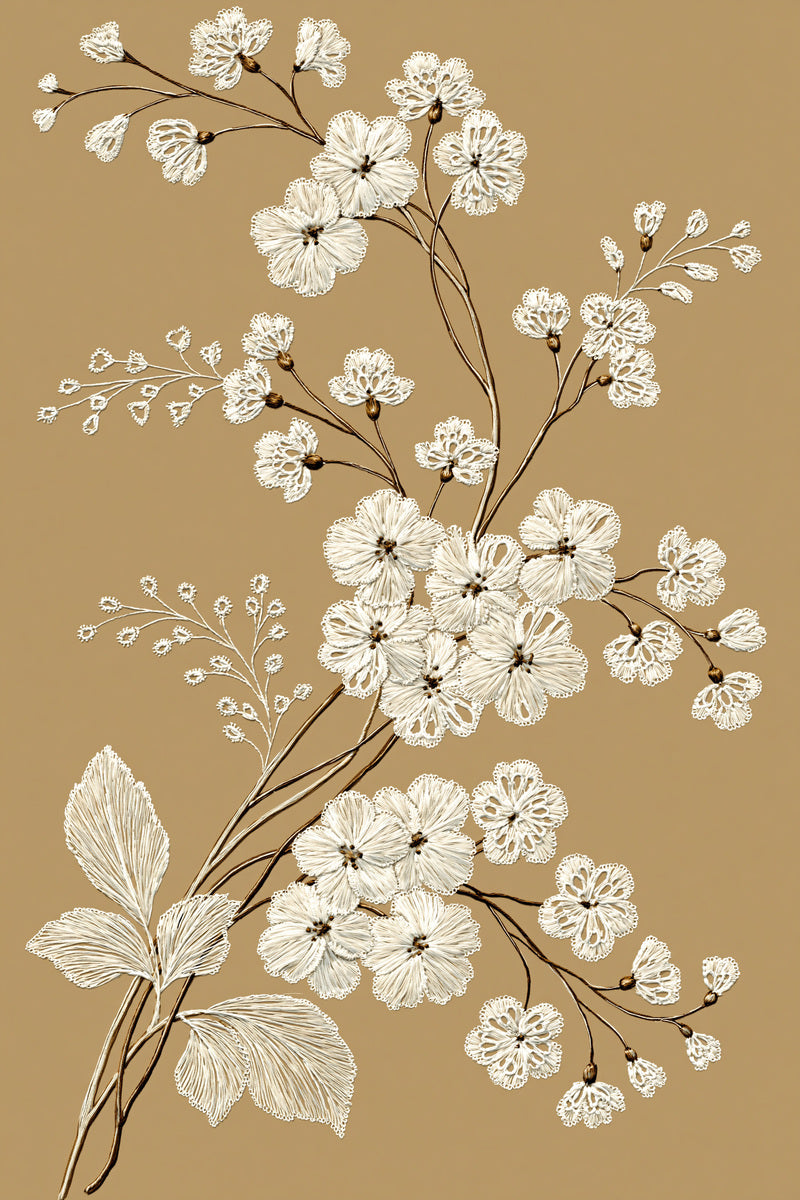 French Whitework Floral Sprig French from French Embroidery & La Broderie Blanche Book 8, a digital embroidery design reference for machine embroidery designs, embroidery patterns and lace and broderie details.
