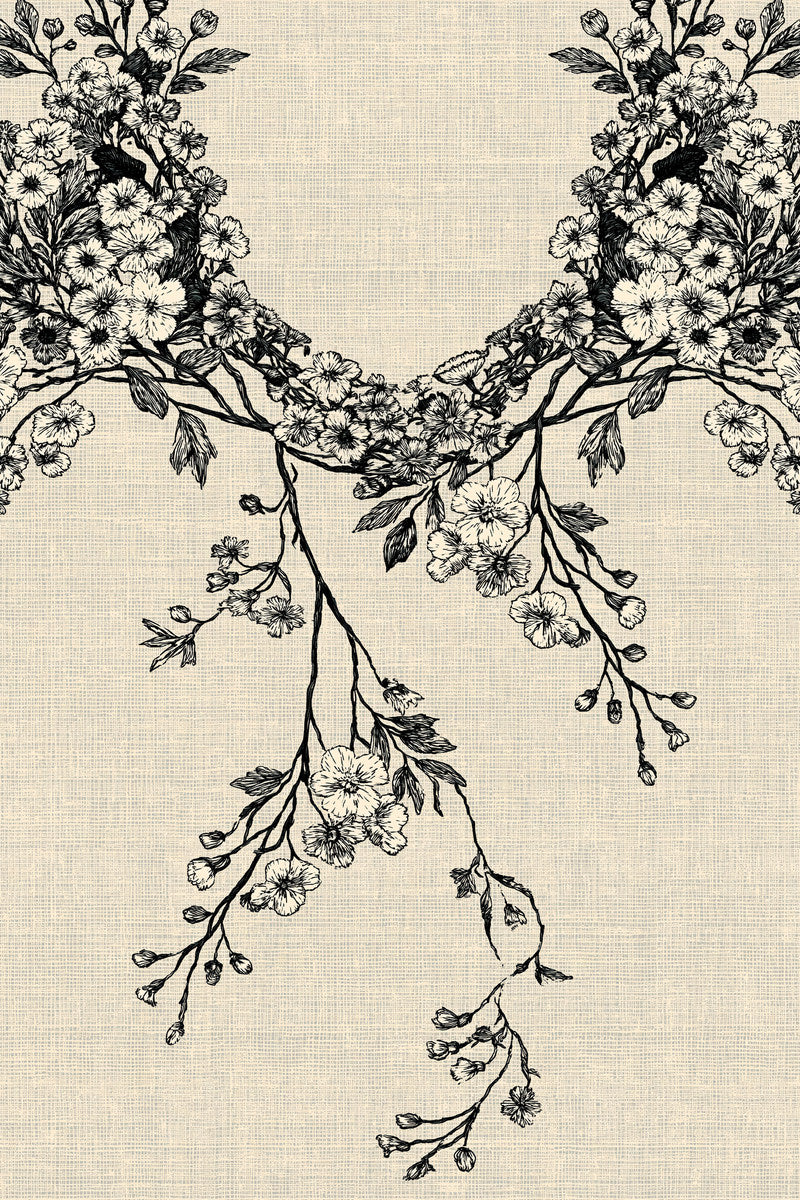 Garden Collar And Shoulder Composition from Neckline & Collar Embroidery Designs Book 3, a digital embroidery design reference for machine embroidery designs, embroidery patterns and garment placement ideas.
