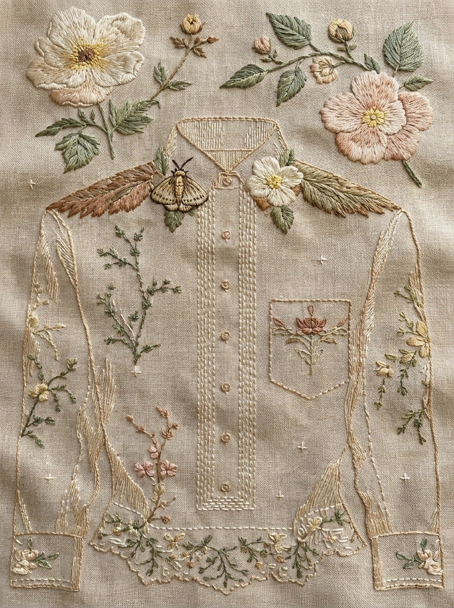 Garment Outline Placement Set Backstitch from Backstitch & Outline Designs Book 4, a digital embroidery design reference for machine embroidery designs, embroidery patterns and lace and broderie details.
