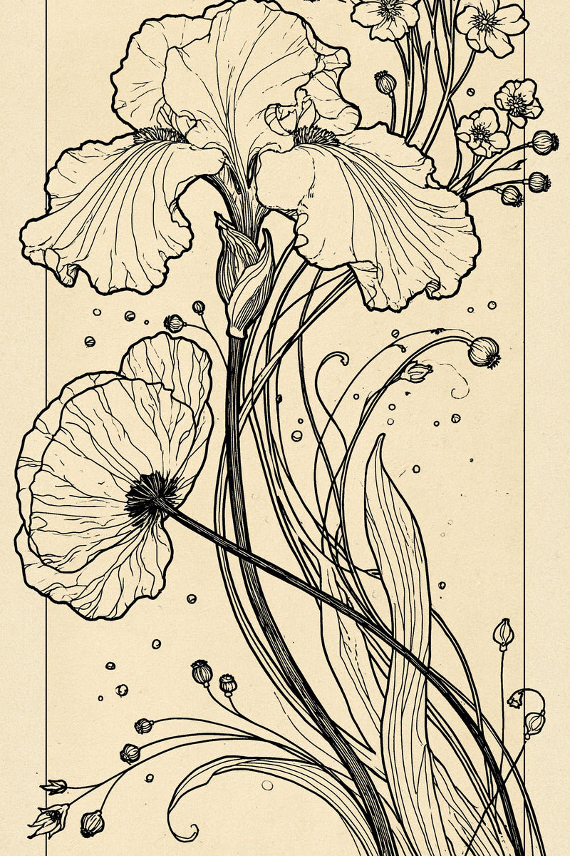 Garment Placements Gift Pouches Elegant from Art Nouveau Botanical Embroidery Book 3, a digital embroidery design reference for machine embroidery designs, embroidery patterns and lace and broderie details.