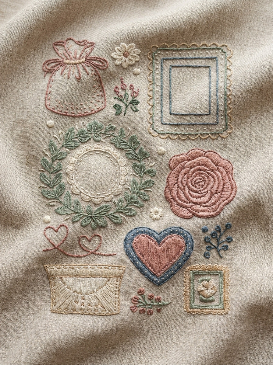 Gift Keepsake And Contemporary Motif from Line Art Embroidery Book 4, a digital embroidery design reference for machine embroidery designs, embroidery patterns and embroidery design reference.
