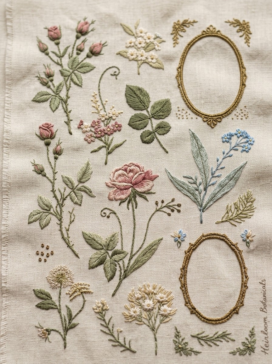 Victorian Sprig & Heirloom Botanicals Book 49 Product Book 1 digital PDF embroidery design book - product image 13