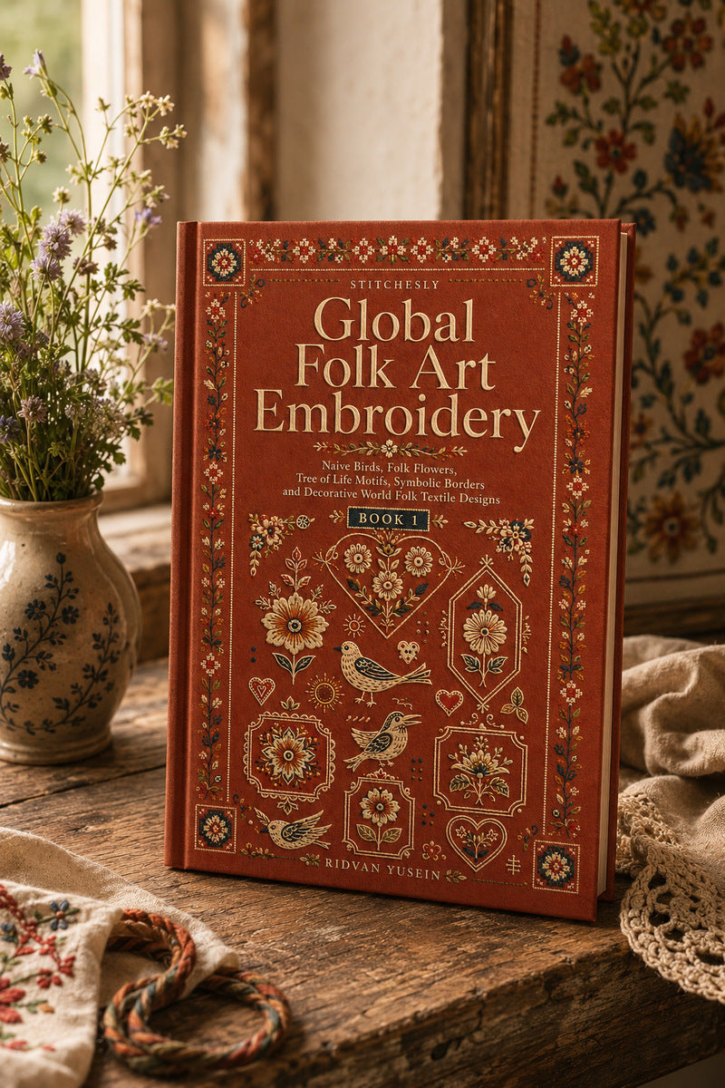 Global Folk Art Embroidery 1 Book from Global Folk Art Embroidery Book 1, a digital embroidery design reference for machine embroidery designs, embroidery patterns and embroidery design reference.