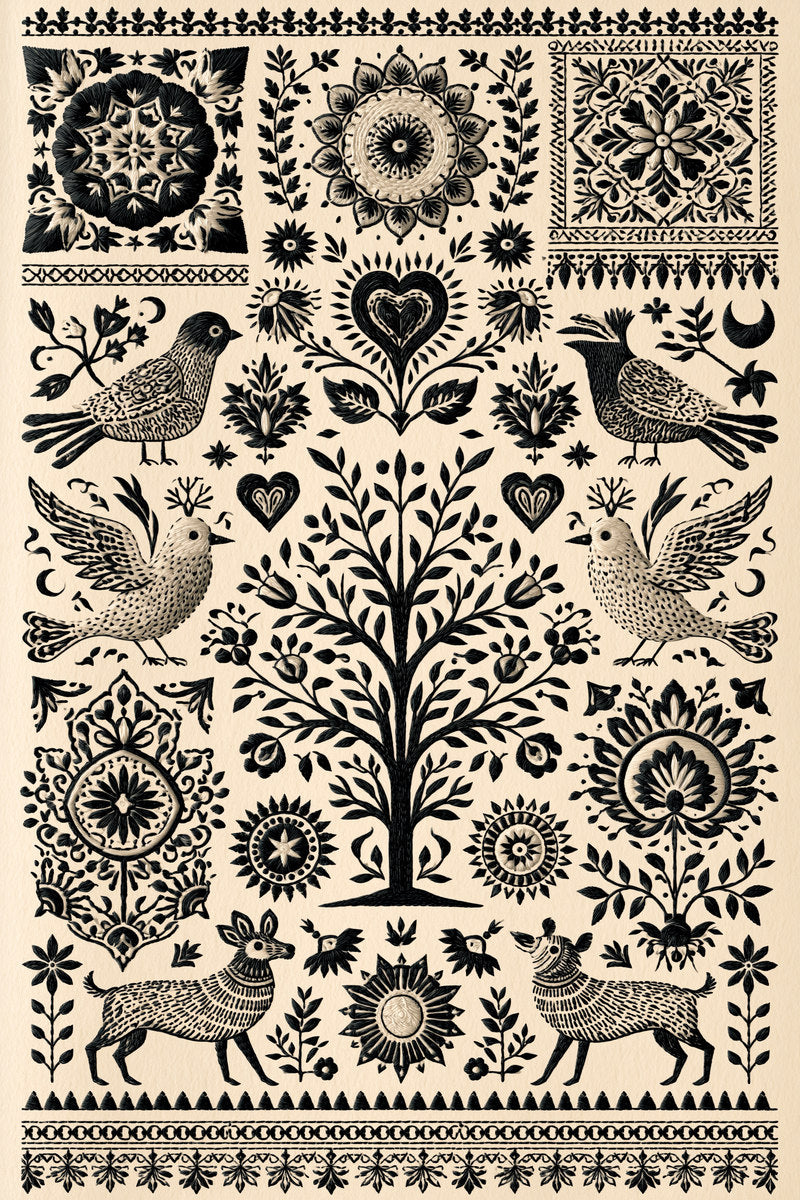 Global Folk Art Embroidery Pattern 02 from Global Folk Art Embroidery Book 4, a digital embroidery design reference for machine embroidery designs, embroidery patterns and embroidery design reference.