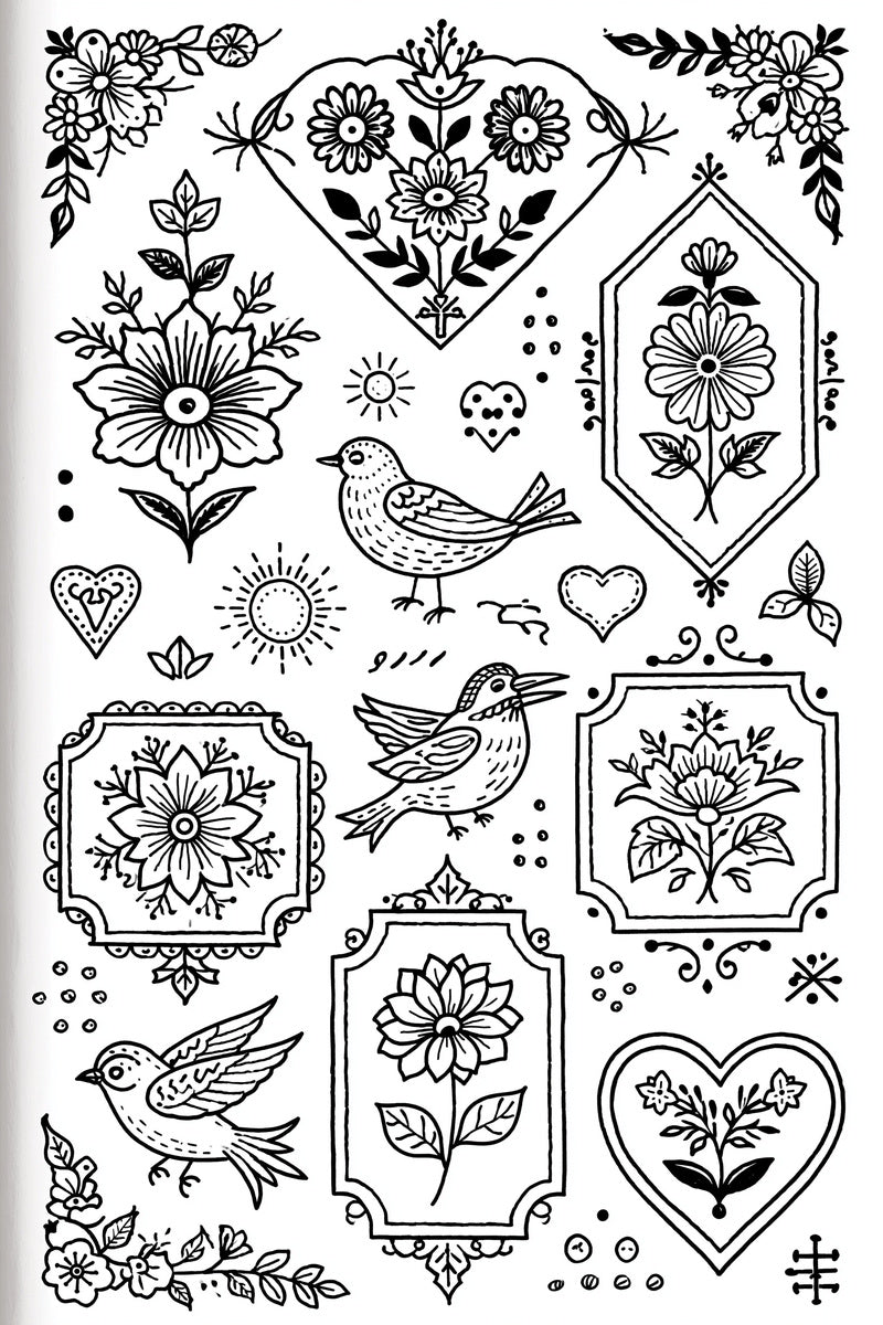 Global Folk Art Embroidery Pattern 03 from Global Folk Art Embroidery Book 1, a digital embroidery design reference for machine embroidery designs, embroidery patterns and embroidery design reference.