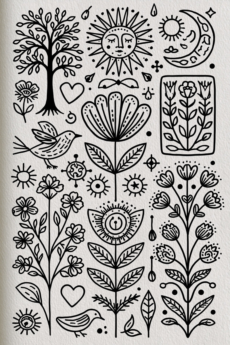 Global Folk Art Embroidery Pattern 04 from Global Folk Art Embroidery Book 1, a digital embroidery design reference for machine embroidery designs, embroidery patterns and embroidery design reference.