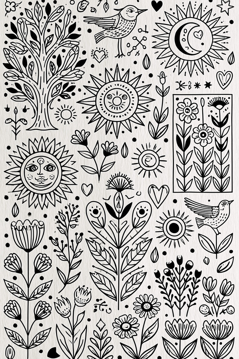 Global Folk Art Embroidery Pattern 05 from Global Folk Art Embroidery Book 1, a digital embroidery design reference for machine embroidery designs, embroidery patterns and embroidery design reference.