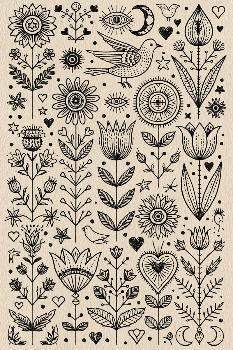 Global Folk Art Embroidery Pattern 05 from Global Folk Art Embroidery Book 2, a digital embroidery design reference for machine embroidery designs, embroidery patterns and embroidery design reference.