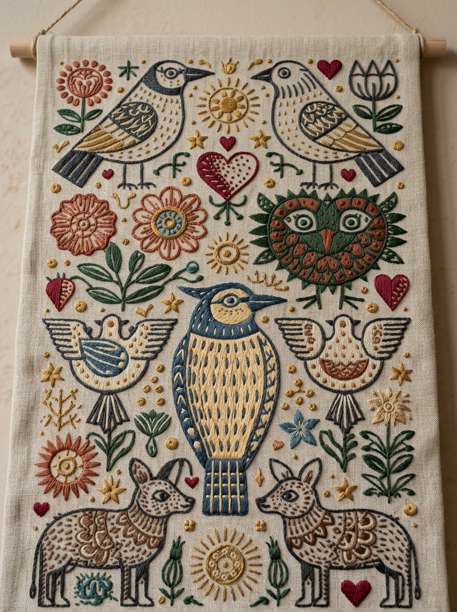 Global Folk Art Embroidery Pattern 2 from Global Folk Art Embroidery Book 2, a digital embroidery design reference for machine embroidery designs, embroidery patterns and embroidery design reference.