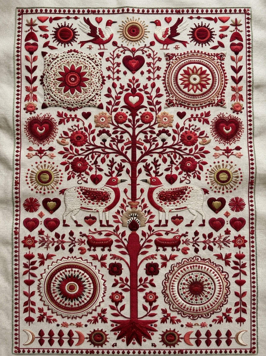 Global Folk Art Embroidery Pattern 4 from Global Folk Art Embroidery Book 2, a digital embroidery design reference for machine embroidery designs, embroidery patterns and embroidery design reference.
