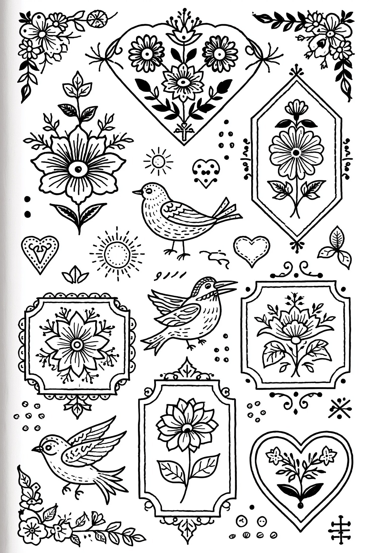 Digital PDF embroidery design bundle cover preview for Nature, Country Folk & Global Color Bundle 1, featuring curated embroidery patterns, motif library references and textile… - preview 22