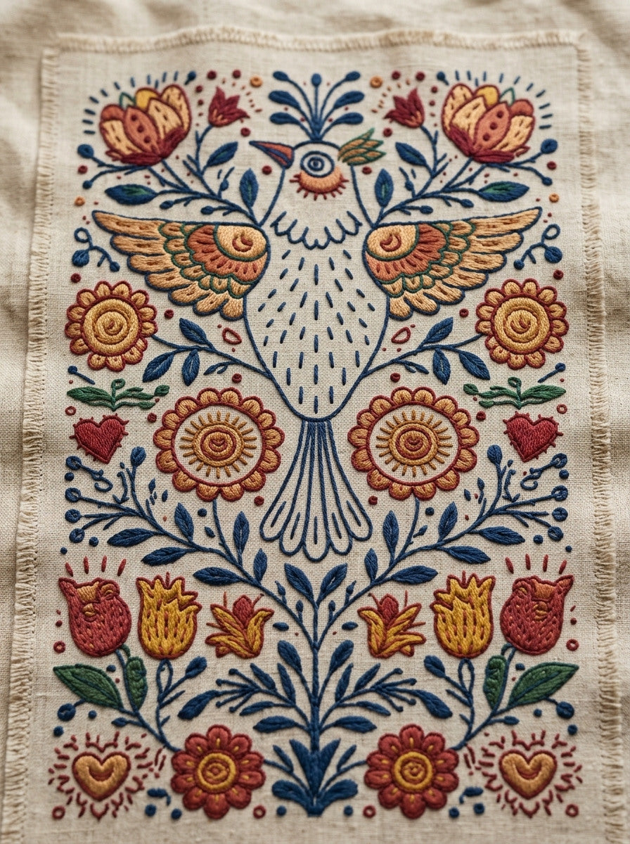 Global Folk Art Embroidery Pattern from Global Folk Art Embroidery Book 4, a digital embroidery design reference for machine embroidery designs, embroidery patterns and embroidery design reference.