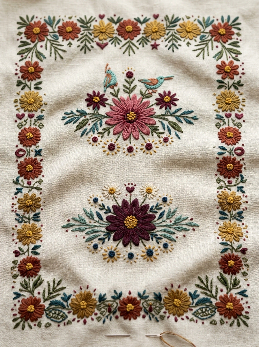 Global Folk Art Embroidery Pattern from Global Folk Art Embroidery Book 3, a digital embroidery design reference for machine embroidery designs, embroidery patterns and embroidery design reference.