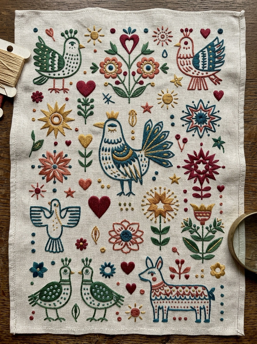 Global Folk Art Embroidery Png from Global Folk Art Embroidery Book 1, a digital embroidery design reference for machine embroidery designs, embroidery patterns and embroidery design reference.