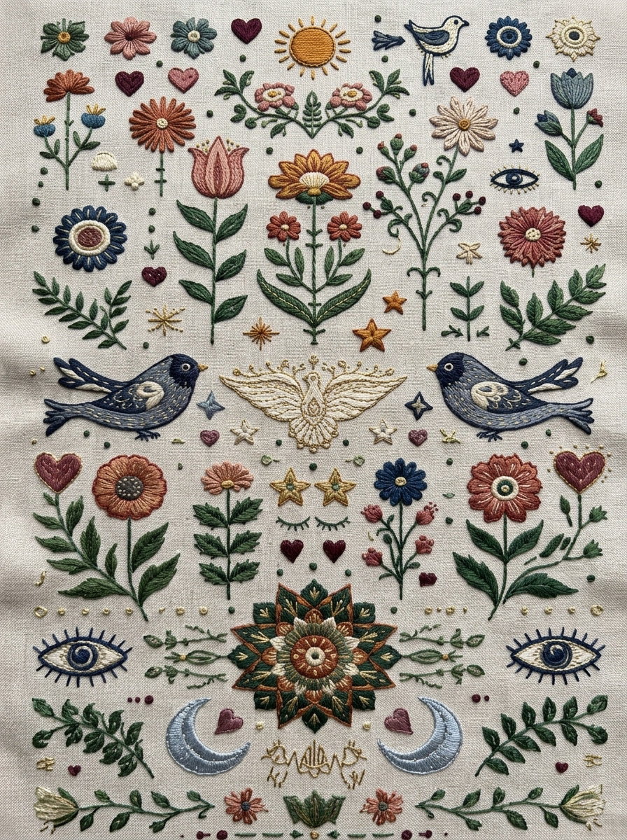 Global Folk Art Embroidery Png from Global Folk Art Embroidery Book 4, a digital embroidery design reference for machine embroidery designs, embroidery patterns and embroidery design reference.