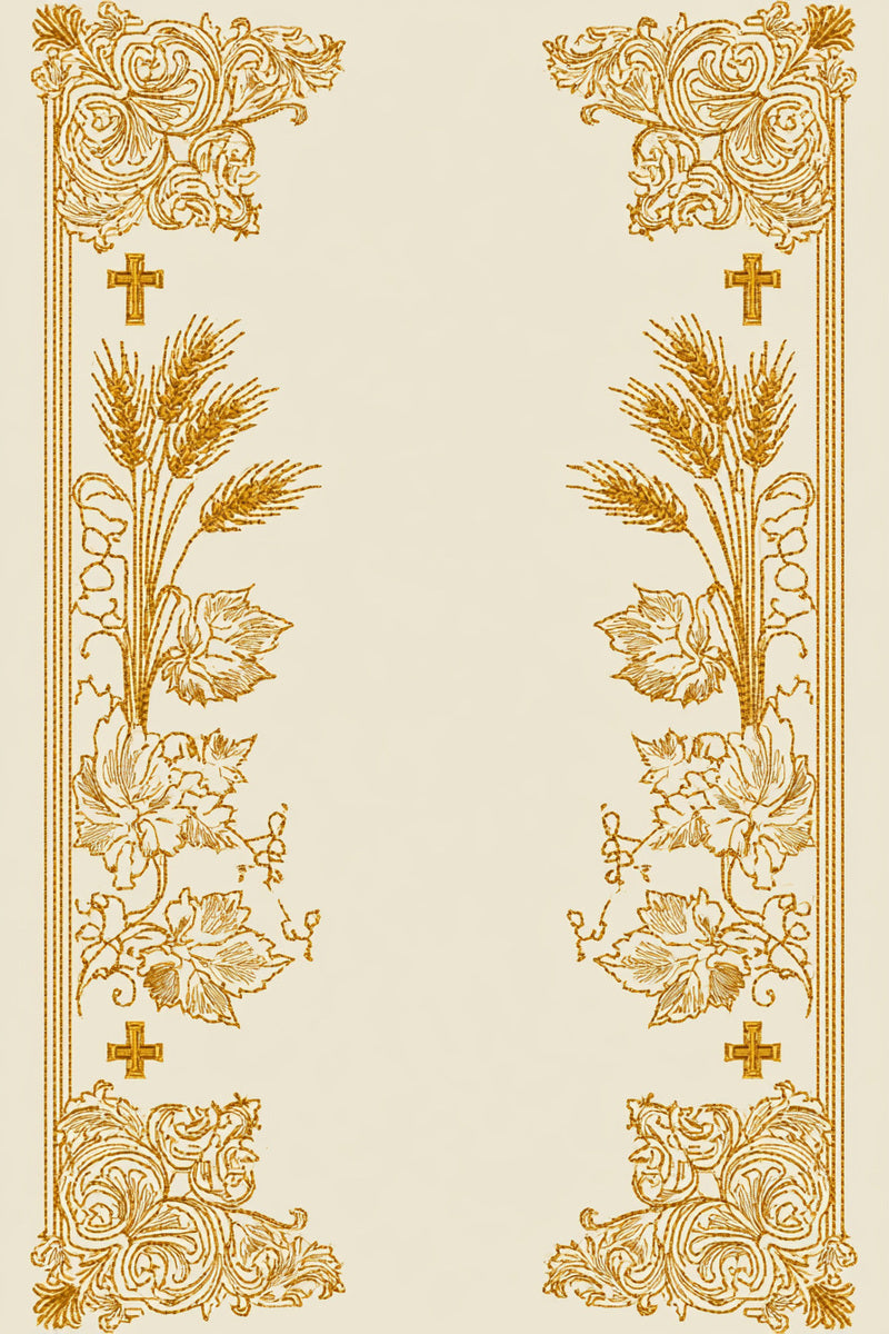 Goldwork Inspired Altar Border 03 from Church Embroidery & Sacred Ornament Book 3, a digital embroidery design reference for machine embroidery designs, embroidery patterns and border and edge embroidery.