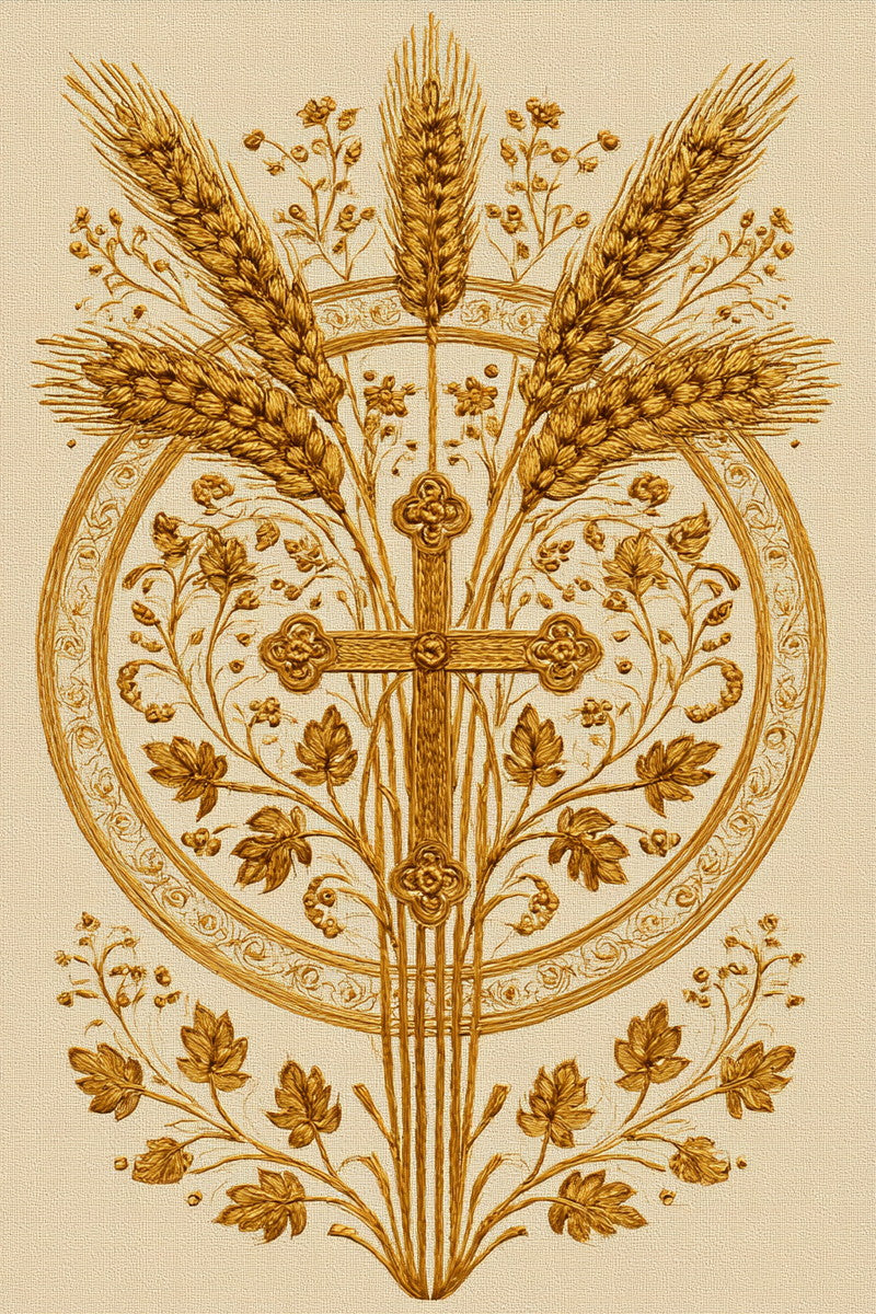 Goldwork Inspired Ecclesiastical Medallion from Church Embroidery & Sacred Ornament Book 4, a digital embroidery design reference for machine embroidery designs, embroidery patterns and embroidery design reference.