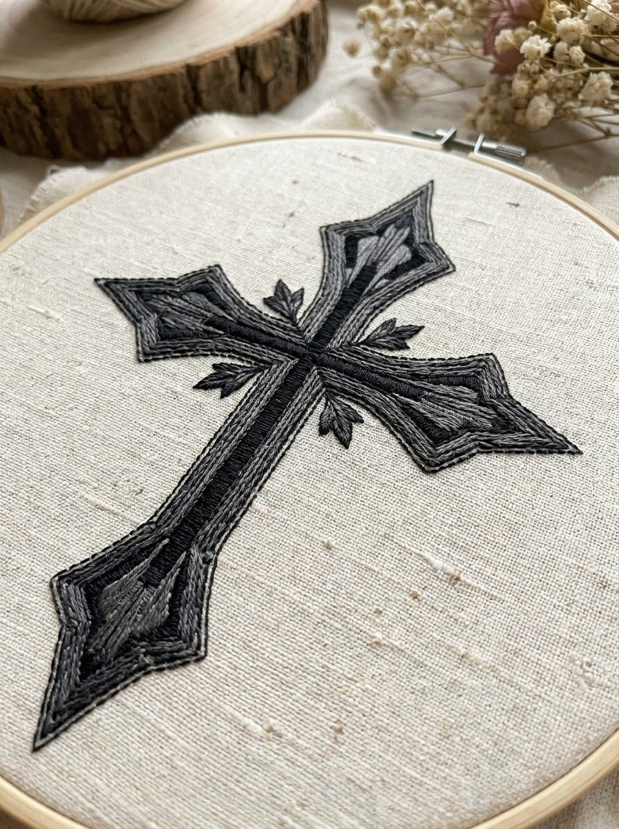 Gothic Cross Ornament from Church Embroidery & Sacred Ornament Book 2, a digital embroidery design reference for machine embroidery designs, embroidery patterns and embroidery design reference.