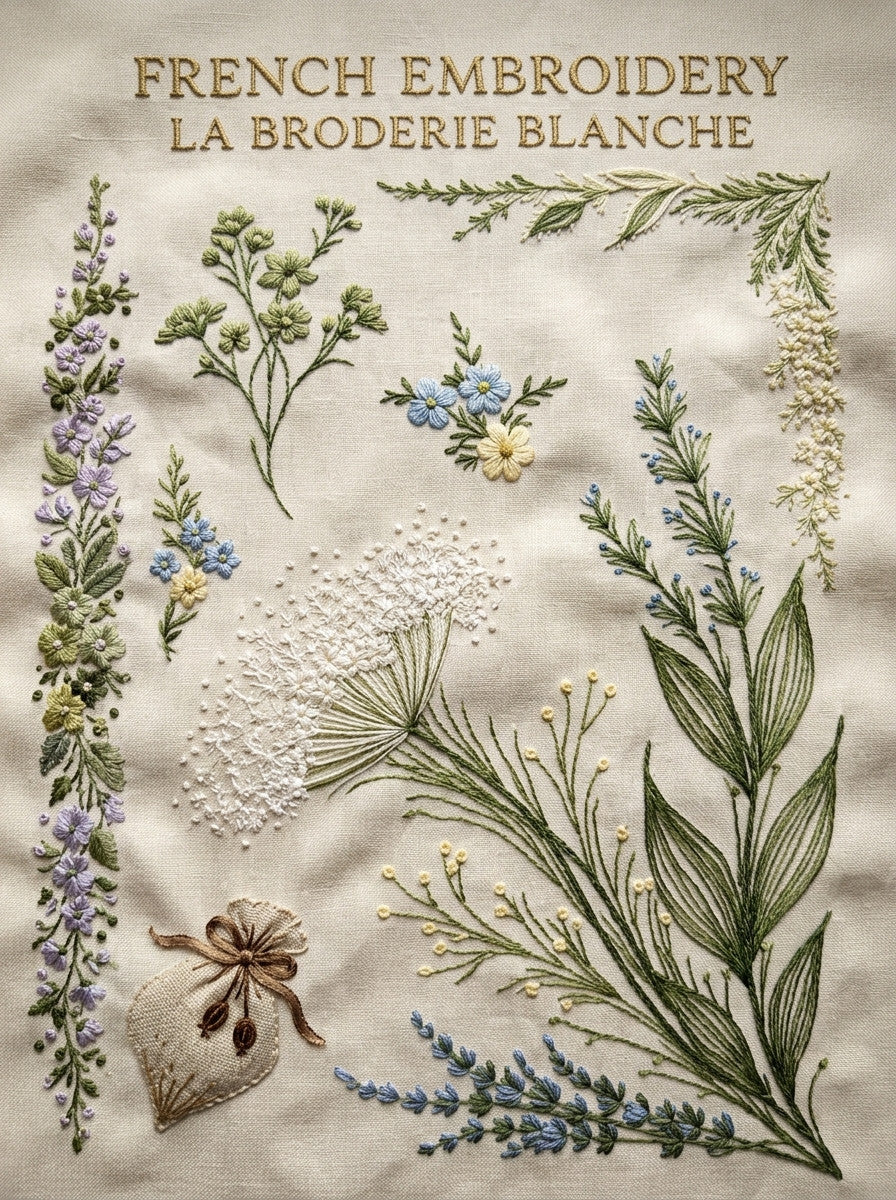 Guest Towel And Baby Linen from French Embroidery & La Broderie Blanche Book 8, a digital embroidery design reference for machine embroidery designs, embroidery patterns and lace and broderie details.